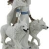 Magic  Collection~Winter Guardians by Anne Stokes Snow Wolves and Mistress Statue