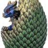 Fantasy Collection~ U5000R0 Blue Geode Home Glittering Hatchling and Egg Figurine, Polyresin, One Size