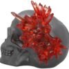 Dark Collection~Garnet Crystal Skull 17.6cm Figurine, Resin, Grey, One Size