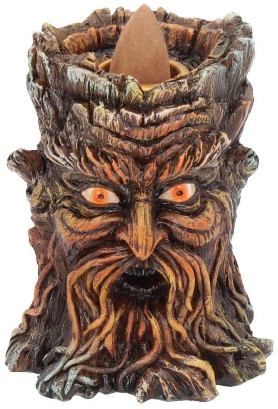 Light Collection~Aged Oak Backflow Incense Burner 11cm Brown