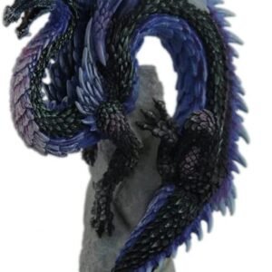 Magic  Collection~Veronese Resin Statues Andrew Bill Sapphire Sentinel Hand Painted Blue Dragon Statue 5.5 X 10.5 X 3.5 Inches Blue