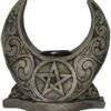 Magicun Altar~Dryad Design Moon Candle Holder Stone Finish