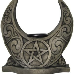 61a-LvT0HUL._AC_SL1000 Magicun Altar~Dryad Design Moon Candle Holder Stone Finish
