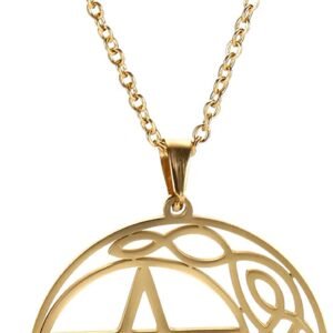 Witchcraft~cooltime Stainless Steel Pentacle Pendant Necklace Pentagram Celtic Knot Star Circle Crescent Charm Jewelry