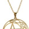 Witchcraft~cooltime Stainless Steel Pentacle Pendant Necklace Pentagram Celtic Knot Star Circle Crescent Charm Jewelry