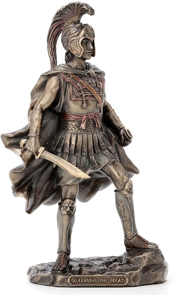 Magic  Collection~9.75 Inch Alexander The Great Greek Roman Warrior Historical Antique Bronze Finish Statue Figurine Sculpture