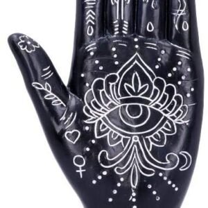Light Collection~U4798P9 Hamsa Hand 22.5cm, Black, One Size