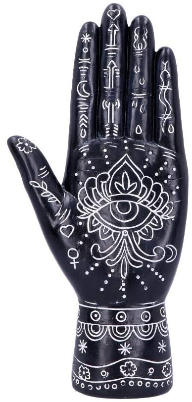 Light Collection~U4798P9 Hamsa Hand 22.5cm, Black, One Size