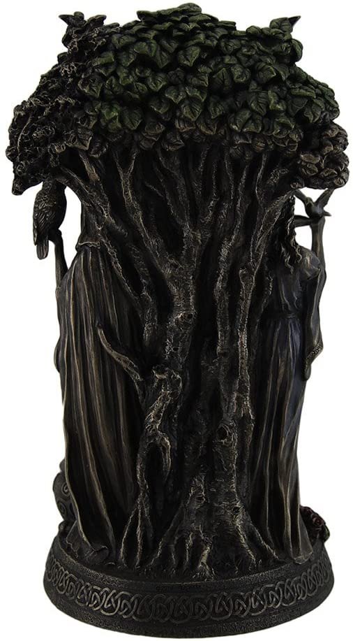 Magicun  Collection~Resin Statues Danu Irish Triple Goddess of The Tuatha De Danann Bronze Finish Statue 6 X 10.5 X 5 Inches Bronze