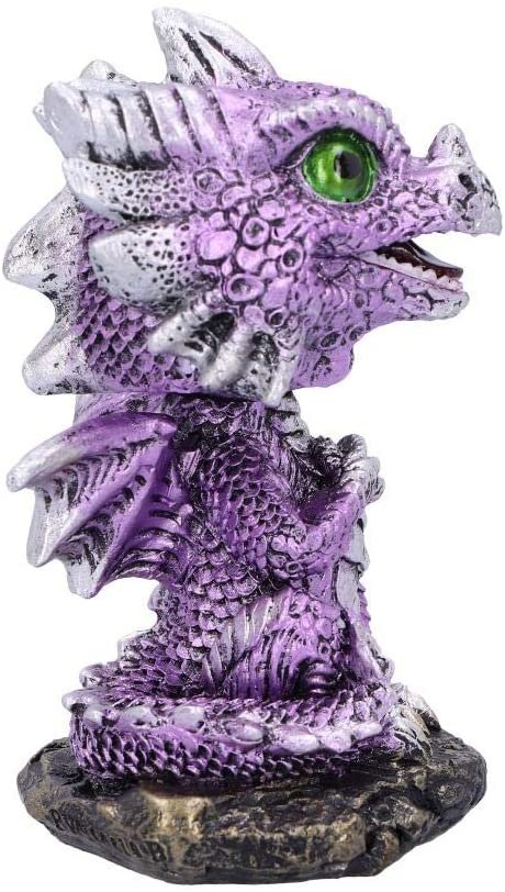Magicun N.Giftware~Bobling Purple Metallic Dragon Bobble Head Figurine, Polyresin, 9.5cm