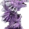 Fantasy Collection~ U5010R0 Bobling Purple Metallic Dragon Bobble Head Figurine, Polyresin, 9.5cm
