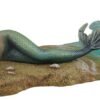 Magic  Collection~Zeckos Veronese Resin Statues Waiting by Selina Fenech Mermaid Laying On The Beach Statue 10.25 X 3.5 X 4.5 Inches Multicolored