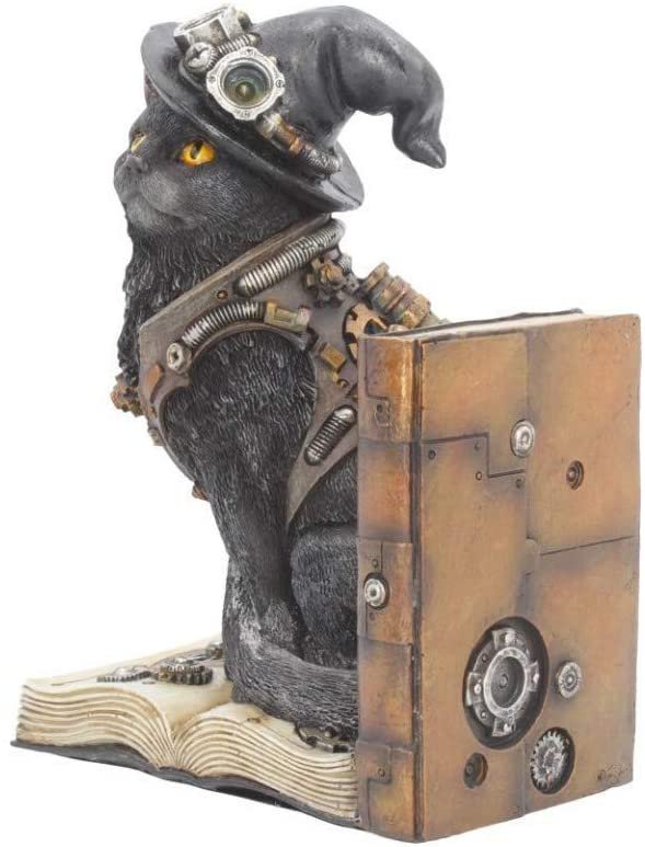 Steampunk Collection~D4217M8 figure "Purring Pioneer", 19 cm, Black