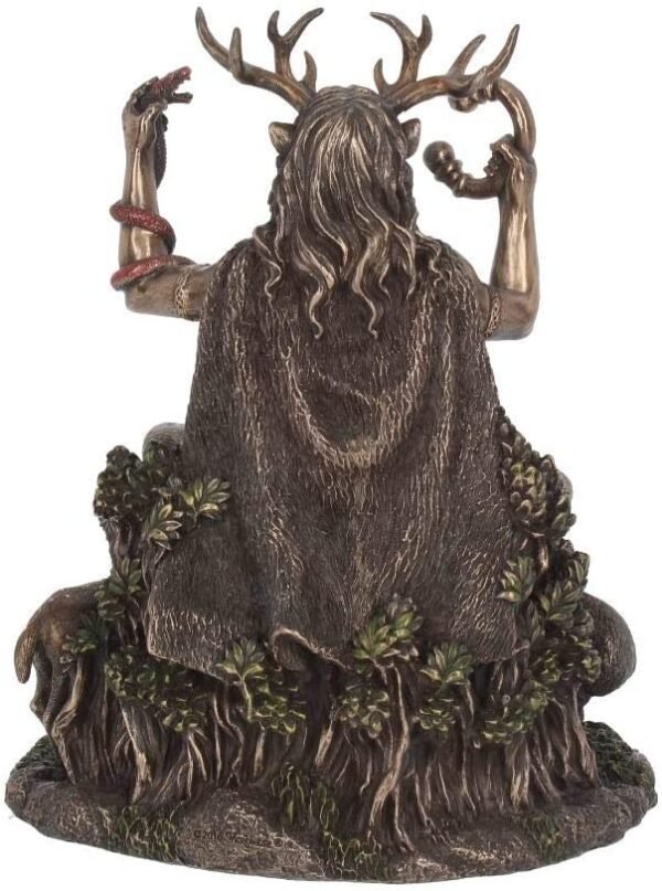 Wiccan Collection~Cernunnos and Animals 23cm Figurine, Bronze