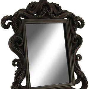 61bRa0Y0kGL._AC_SL1100 Magic Collection~Coastal Reflections Decorative Octopus Framed Bronze Finish Table Mirror