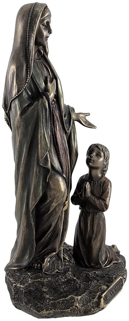 Magic  Collection~Our Lady of Lourdes Blessed Virgin Mary Bronzed Statue