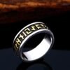 Viking Rune Ring with Elder Futhark Runes Norse Ring Scandinavian Jewelry