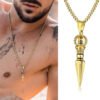 TIBETAN BUDDHIST PROTECTION PENDANT VAJRA DAGGER PATRON SAINT AMULET NECKLACE