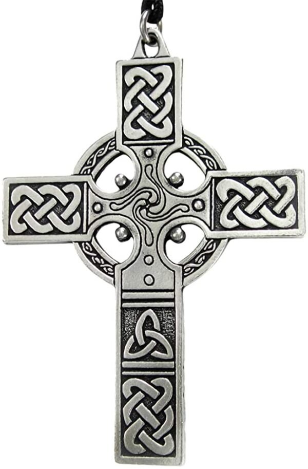 Soloman Pentant~Pewter Large Celtic Knotwork Irish Cross Pendant