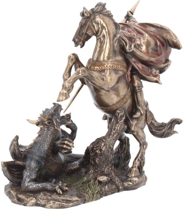 Magicun N.Giftware~George and The Dragon Figurine 31cm Bronze
