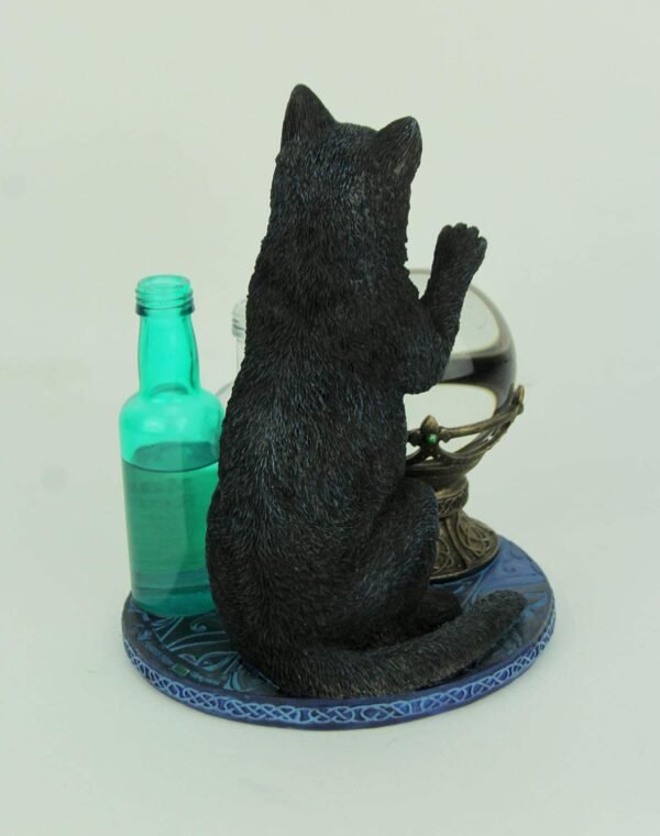 Magic  Collection~Witch's Apprentice by Lisa Parker Black Cat and Crystal Ball Statue