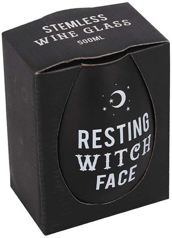 Spirit of Equinox Resting Witch Face Stemless Wine Glass