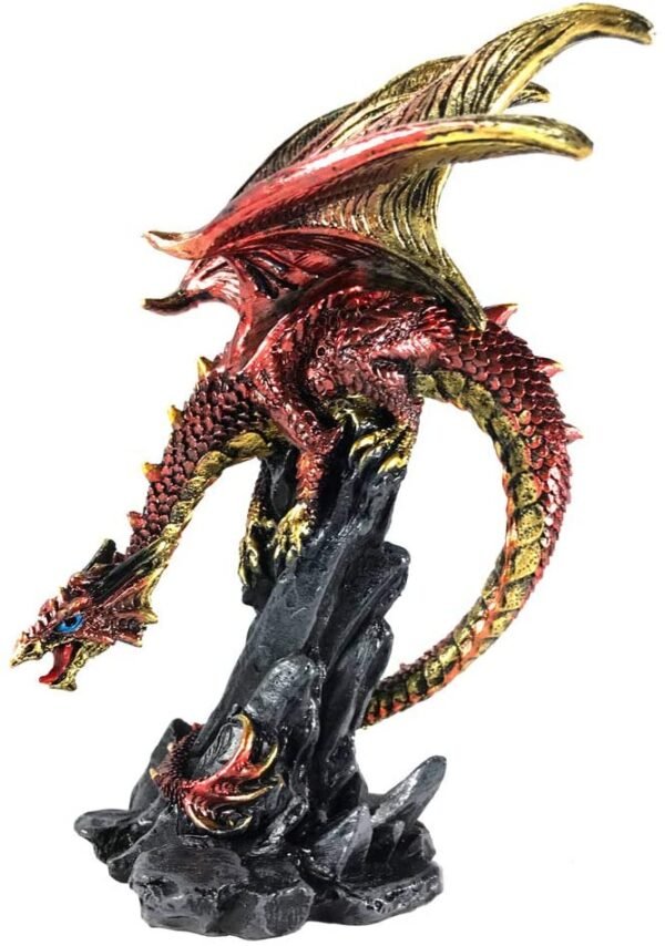 Fantasy Collection~ U5070R0 Hear Me Roar Red Dragon Calling Figurine, Polyresin, One Size