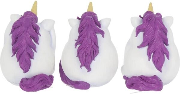 Nemesis Now Three Wise Pukicorns Figurine 8.5cm White, Resin, One Size