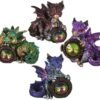 Nemesis Now Dragon's Reward Set of 4 5.5cm Figurines, Resin, Multi-Coloured, One Size