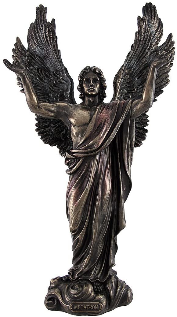 Magic  Collection~Bronzed Angel Metatron Statue with Colored Accents