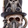 Steampunk Collection~Steampunk Breathe Easy Venetian Mask Skull Ornament, Silver, 19.5cm