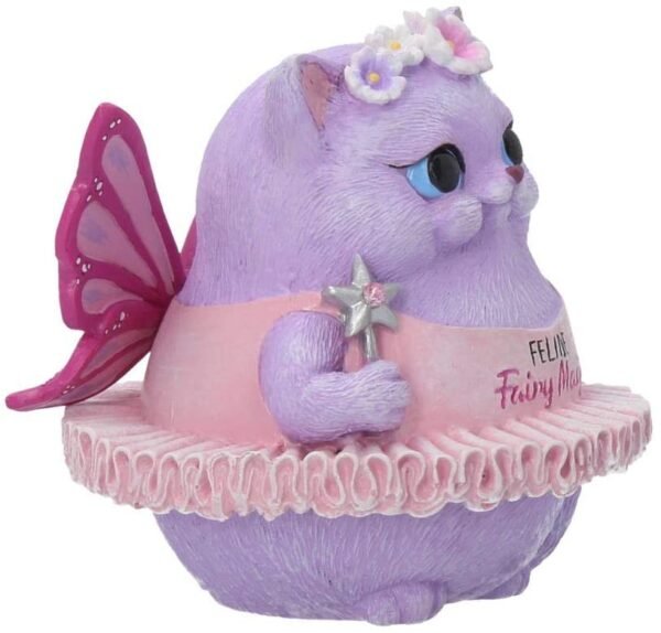 Magicun N.Giftware~Feline Fairy Magic Figurine 16cm Purple, Resin, One Size
