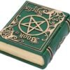 Wiccan Collection~Book of Spells Green 15.5cm, Resin, One Size