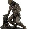 Magic  Collection~Norse God Tyr Battling Fenrir Bronze Finish Statue
