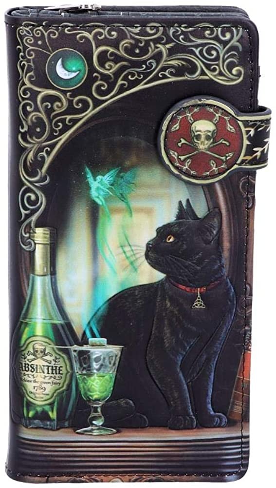 Lisa Parker Women Absinthe Black Cat Embossed Purse