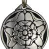 Soloman Pentant~Pewter Tudor Rose Pendant British Royal Jewelry Necklace
