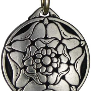 Soloman Pentant~Pewter Tudor Rose Pendant British Royal Jewelry Necklace
