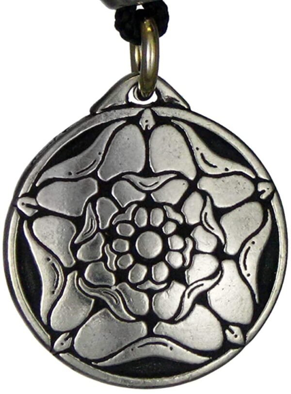 Soloman Pentant~Pewter Tudor Rose Pendant British Royal Jewelry Necklace