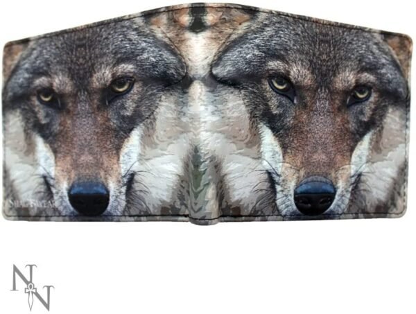 Animal Collection~ Portrait of a Wolf Wallet 11cm Grey, PU, One Size