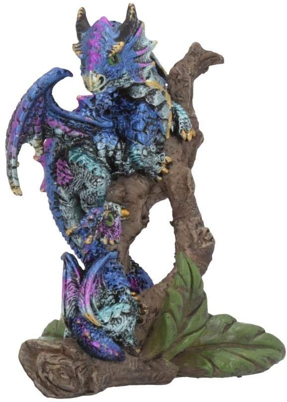 Fantasy Collection~ Wyrmlings Protector Dragon Figurine 10.5cm Blue, Resin, One Size