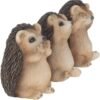Magicun N.Giftware~Three Wise Hedgehogs Figurine 9cm Brown
