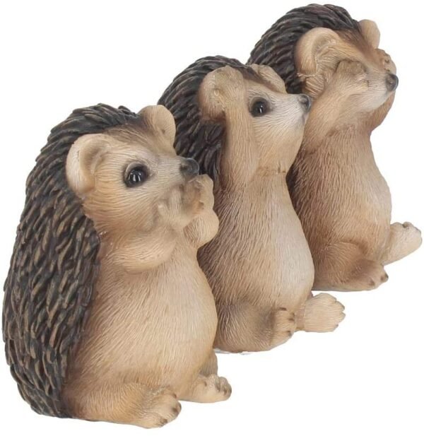 Magicun N.Giftware~Three Wise Hedgehogs Figurine 9cm Brown