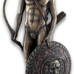 Magic  Collection~Roman/Greek God Apollo with Shield and Bow Bronzed Statue