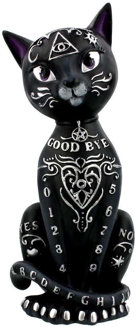 Magicun N.Giftware~Mystic Kitty Figurine 26cm Black, Resin
