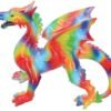 Magicun N.Giftware~Multi-Coloured Rainbow Dragon Ornament Figurine, Polyresin, One Size