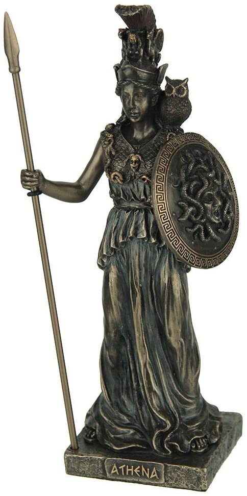 Magic  Collection~Athena Greek Goddess of Wisdom & War Bronze Finish Statue