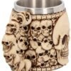 Dark Collection~Tankard Of Skulls Mug 14cm Ivory