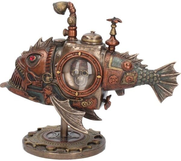 Steampunk Collection~Sub Piranha Figurine 22.5cm Orange, Resin