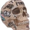 Dark Collection~Natural Bone Coloured Traditional, Tribal Tattoo Fund Skull, Polyresin, One Size