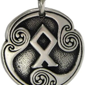 Soloman Pentant~Pewter Othalaz Odal Rune of Heritage Pendant Necklace
